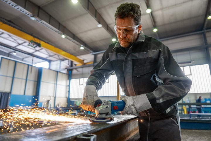 Bosch Professional Winkelschleifer GWS 12-125 (Scheiben-Ø: 125mm, Leistung 1200 W, Wiederanlaufschut