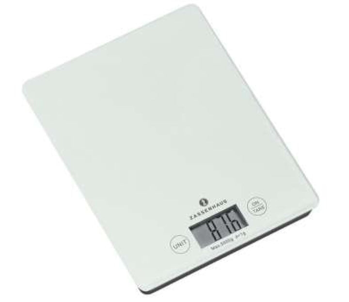 Zassenhaus 73201 Digital-Waage Balance weiss, Höhe 16,5 x 21,5 cm