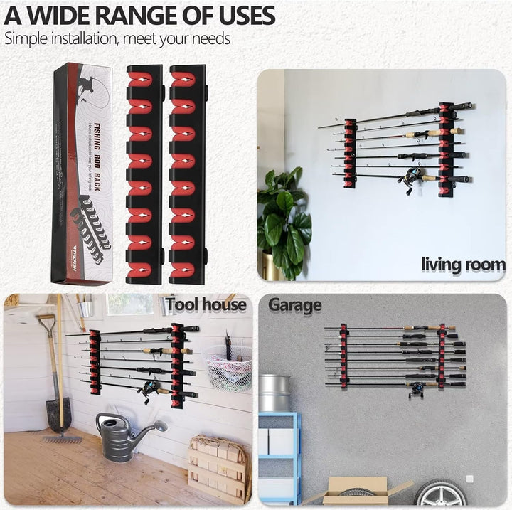 THKFISH Rutenständer Angelruten Angelrutenstände Angelrutenhalter Wand Vertikale/horizontale Angelru
