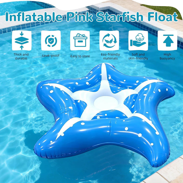 Luftmatratze Seestern 150cm, Pool Hängematte und Schwimmliege für Erwachsene, Wasser Spielzeug und S
