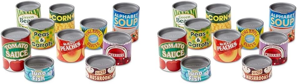 Melissa & Doug 14088 Kaufladenspielzeug — Konservendosen (Packung mit 2) 3+ (Packung mit 2) Canned F