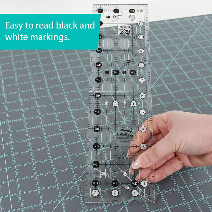 Creative Grid Quilt Ruler 3-1/2 inch x 12-1/2 inch Rectangle by