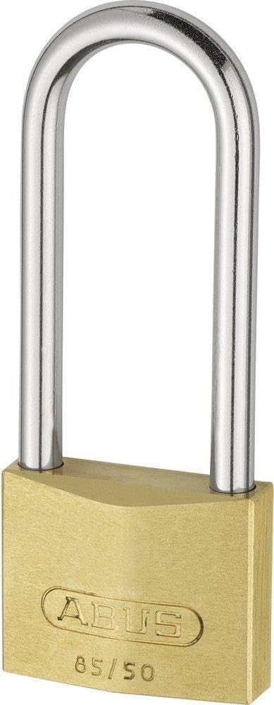 ABUS Vorhängeschloss Messing 85/50HB127 gl.-2745 - gleichschliessend und mit hohem Bügel - für Kelle