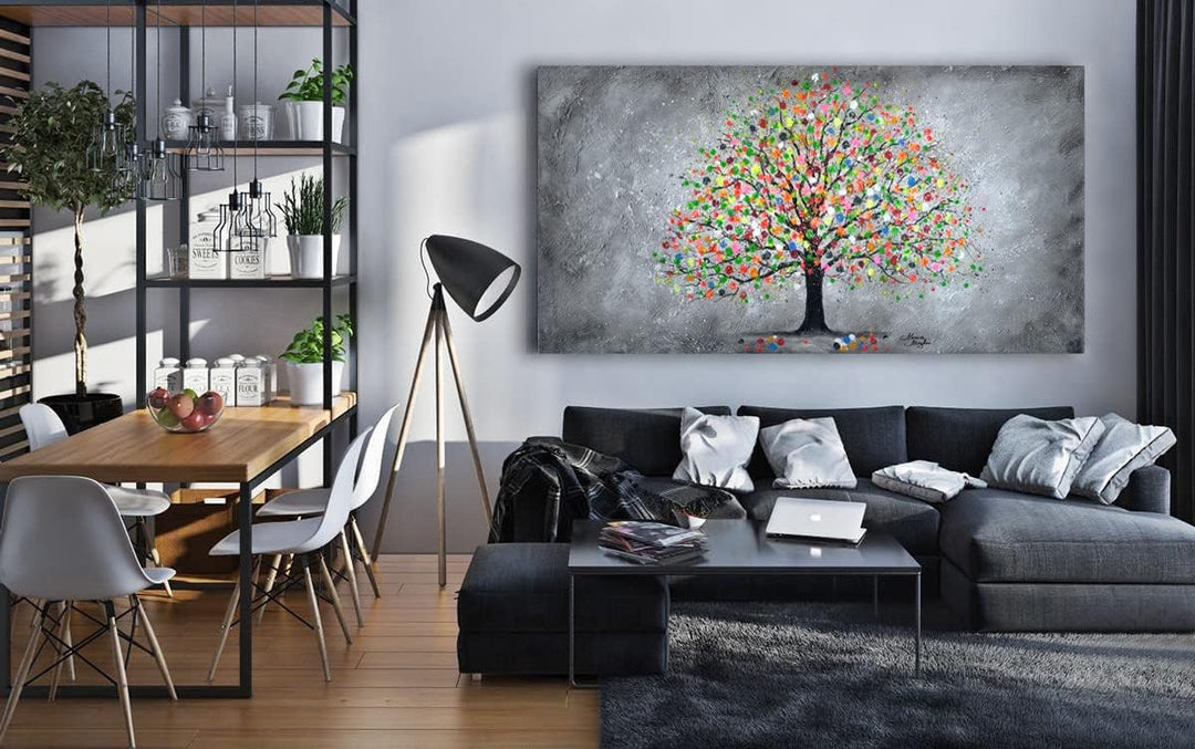 Monica Mirafiori I 100% HANDGEMALT I Gemälde Spirit Tree 100x50cm | Gemälde Handgemalt | Acrylgemäld