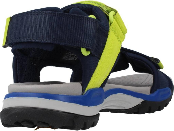 Geox Jungen J Borealis Boy Sandal 35 EU Navy Lime, 35 EU Navy Lime