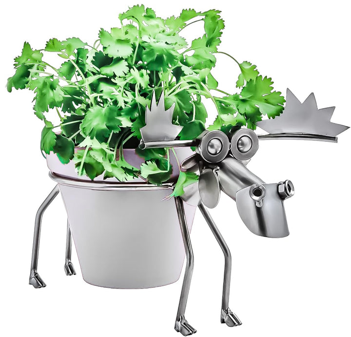 STEEMO Blumentopfhalter Küchenkräuter Elch - für Blumentöpfe mit ca. 12 cm Durchmesser