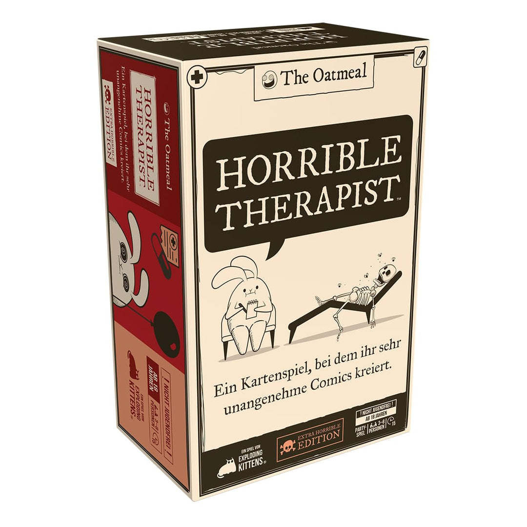 Exploding Kittens, Horrible Therapist, Partyspiel, Kartenspiel, 3-8 Spieler, ab 18+ Jahren, 15 Minut