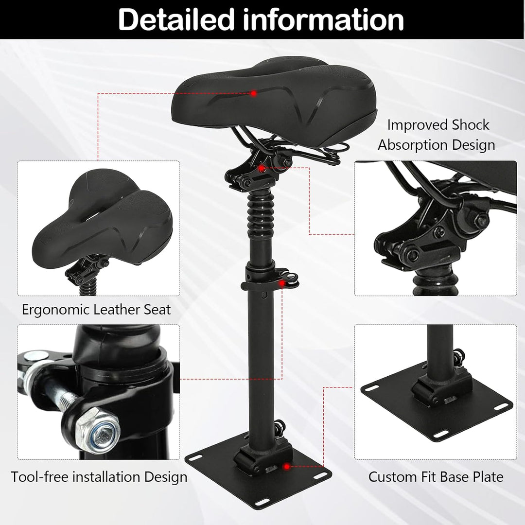 Höhenverstellbarer Klappsitz für Elektroroller, kompatibel mit Segway Ninebot F3/E3/E3Pro Roller, 45
