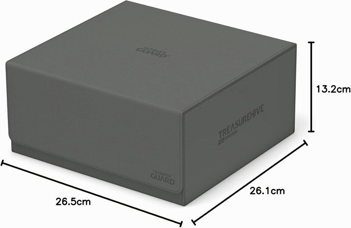 Ultimate Guard Unisex-Adult Treasurehive 90+ Xenoskin Kartenbox 252 x 252 x 125 mm Grau, 252 x 252 x