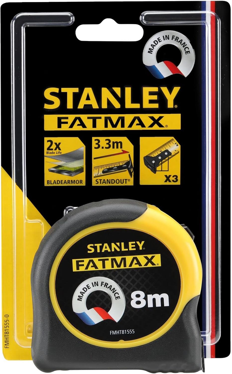 Stanley Fmht81555-0 Massband – Produktreihe Fatmax – Blade Armor Beschichtung – Widerstandsfähiges u