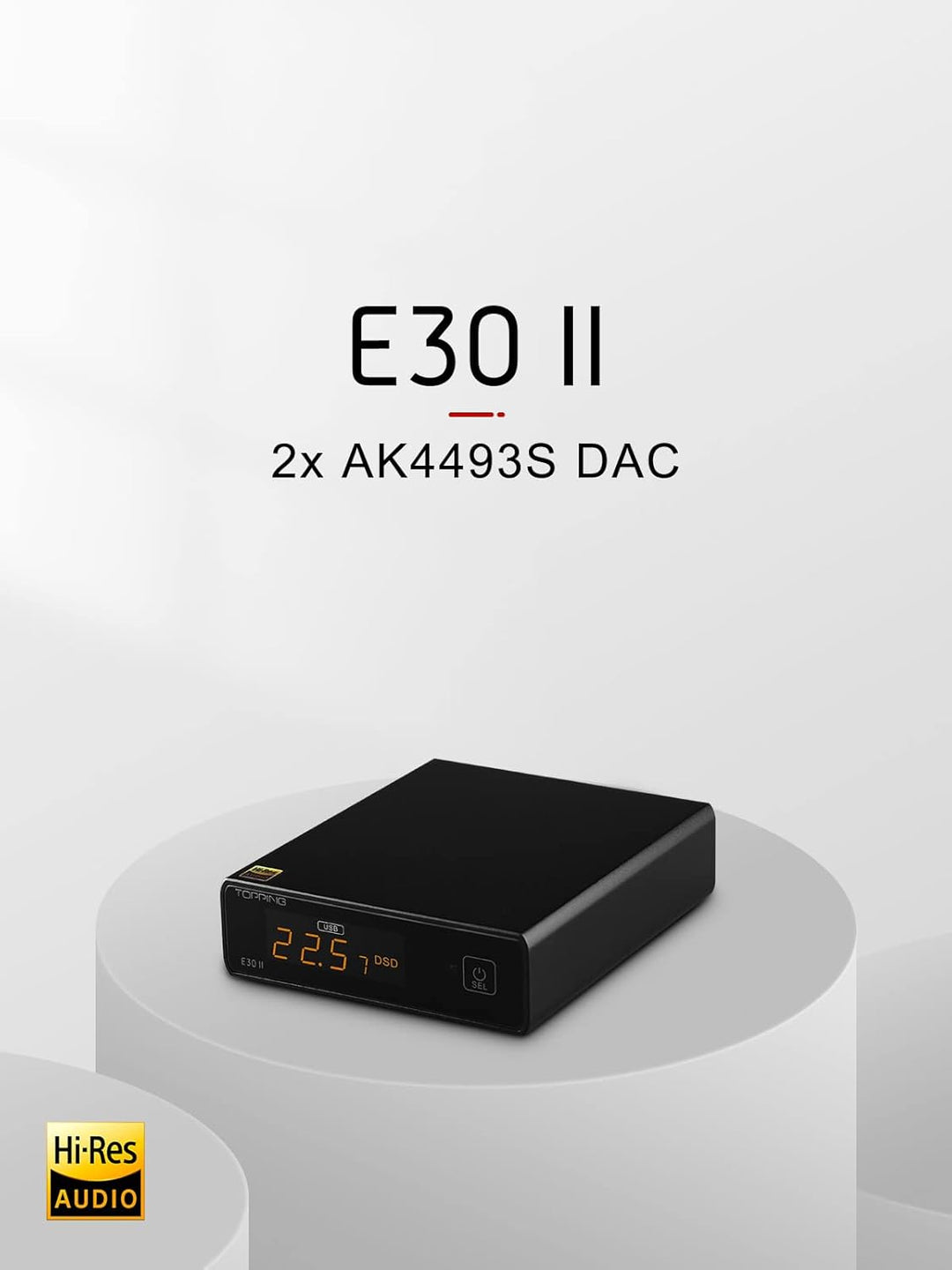 Topping E30 II Dual AK4493S Decoder DAC XU208 32bit/768k DSD512 Touch-Bedienung mit Hi-Res-Decoder m