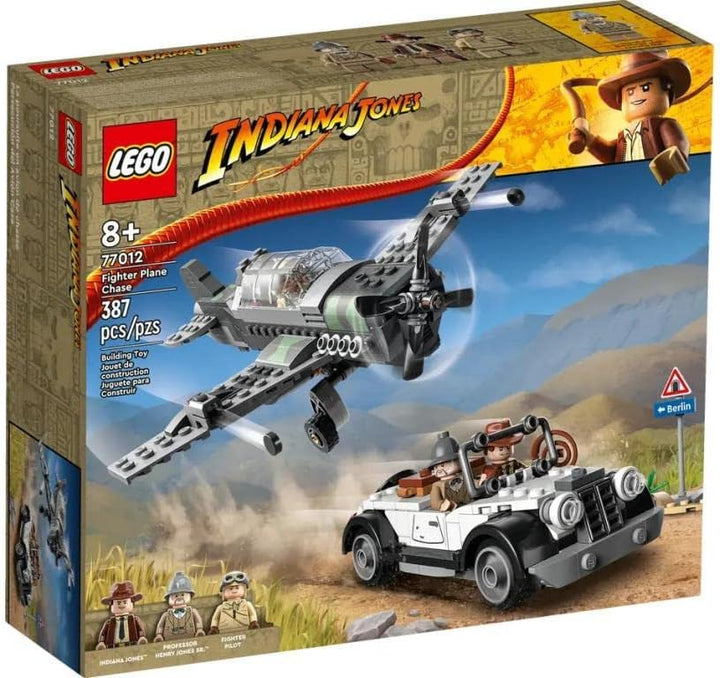 LEGO 77012 Indiana Jones Flucht vor dem Jagdflugzeug Action-Set mit baubarem Flugzeug-Modell und Old