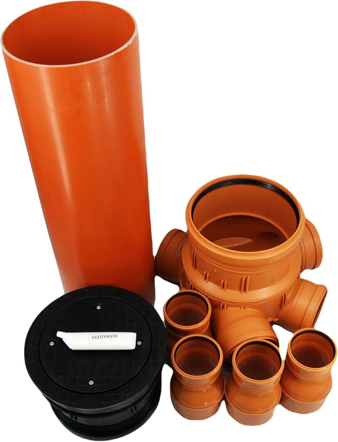 KG Schacht Kontrollschacht Revisionsschacht DN315 / 4 x DN160/125/110 - Schachtdeckel voll, Wasserdi