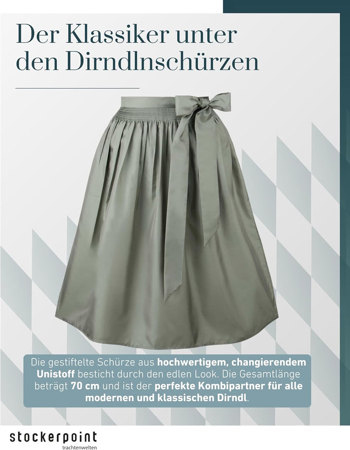 Stockerpoint Damen Kristin Midi Dirndlschürze, salbei