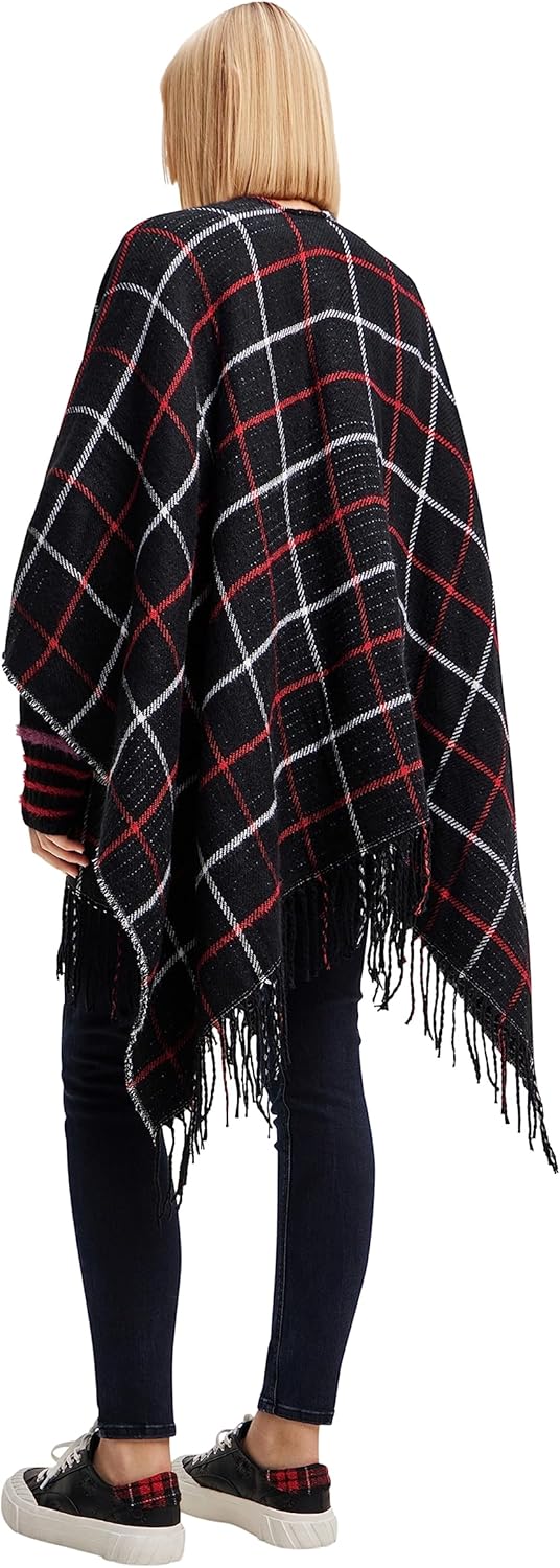 Desigual Women's Poncho PICTURAES Paris, Black, One Size