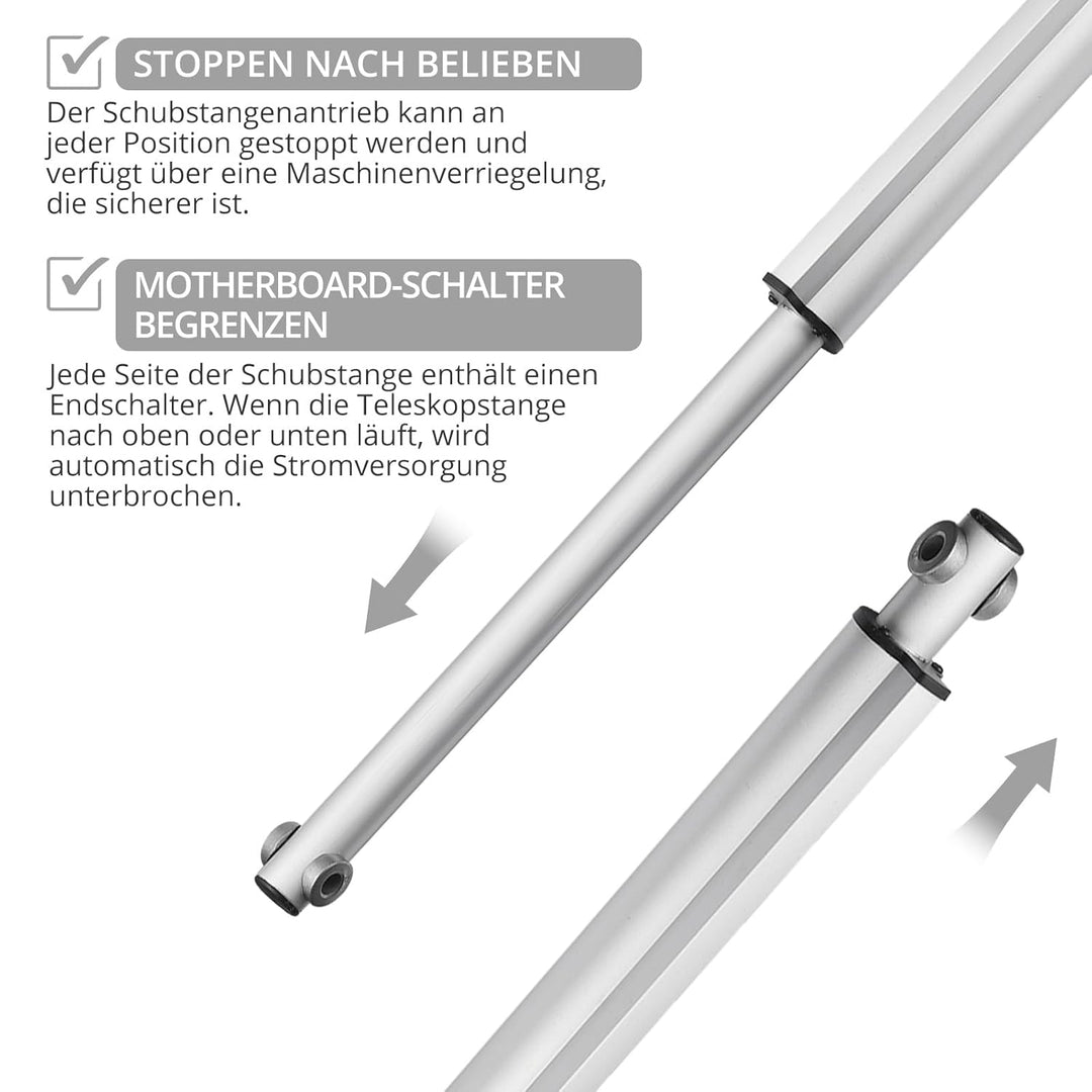Justech Linearmotor Verstellantrieb Toröffner Linear Actuator Motor DC 24V 6000N 500mm Lineartechnik