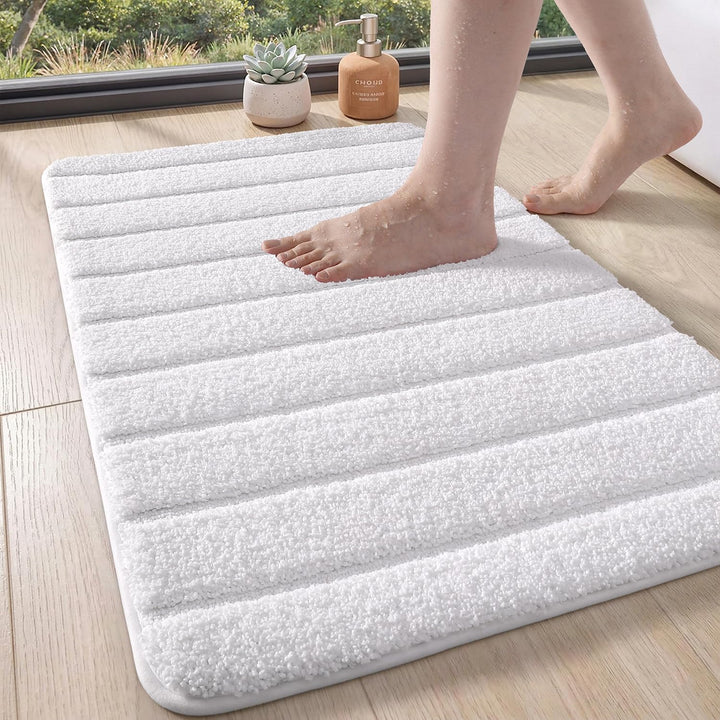 DEXI Badematte rutschfest 60 x 90 cm, Weich Badezimmerteppich Saugfähige Badteppich Waschbar Badvorl