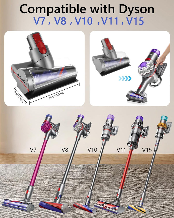 Mini Turbinendüse für Dyson V7 / V8 / V10 / V11 / V15 Staubsauger,Elektrische Matratzenbürste Kompat