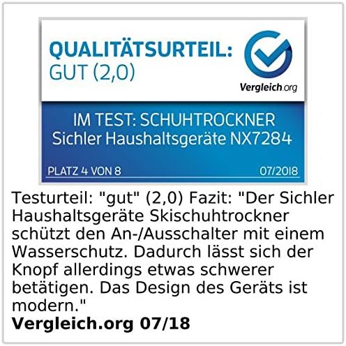Sichler Haushaltsgeräte Skischuhtrockner: Elektrischer Schuhtrockner für 2 Paar Schuhe (Skischuhtroc