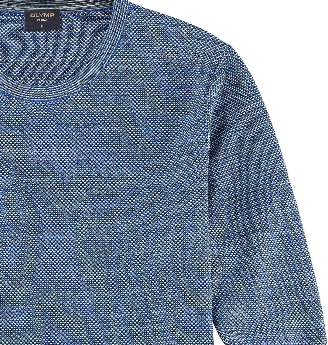 OLYMP Herren Pullover Rundhals Casual Strick,Uni,Regular fit M Nürnbergerblau 17, M Nürnbergerblau 1