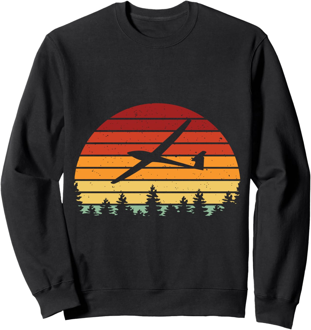 Retro Segelflugzeug Segelflieger Gleitflug Pilot Vintage Sweatshirt