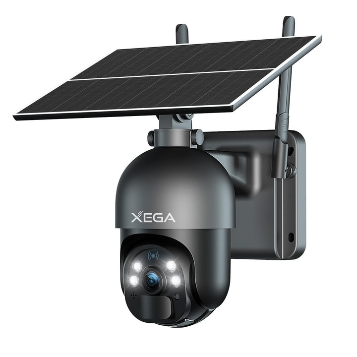 Xega 3G/4G LTE Überwachungskamera Aussen mit SIM Karte Kabellos Solar PTZ IP Kamera Outdoor mit 2K F