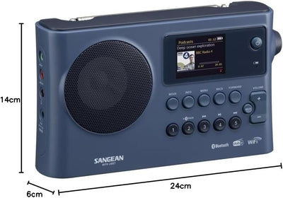 Sangean WFR-28 BT Dark Blue Internetradio mit Dab+ - WLAN - USB - DRM - Bluetooth