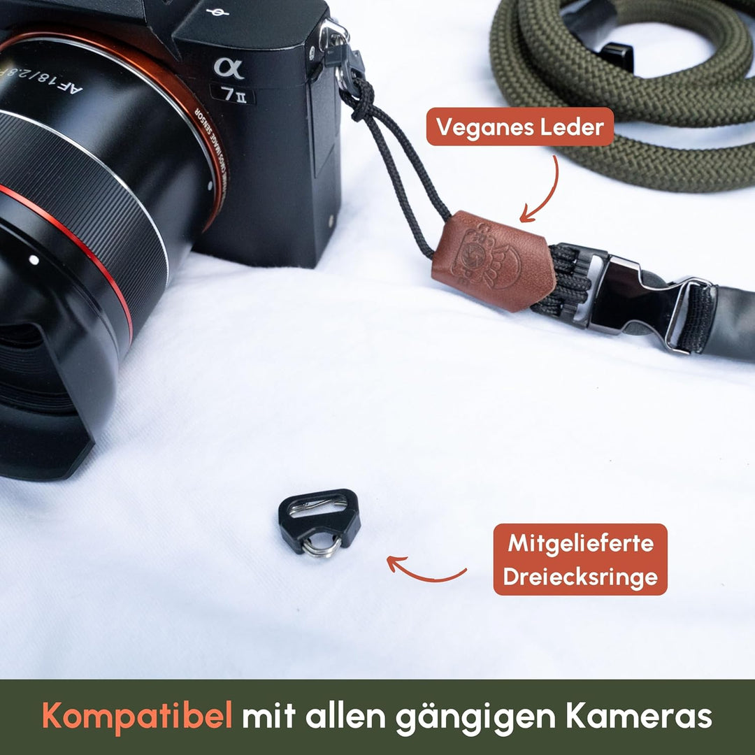 C-Rope Kameragurt The Climber aus Kletter-Seil, Umhängegurt, für alle Kameras (handgefertigt Made in