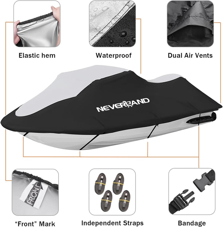 Jet Ski Bootsabdeckung Neverland 210D Bootspersenning Jet Ski Cover wasserdichte Motorbootabdeckung