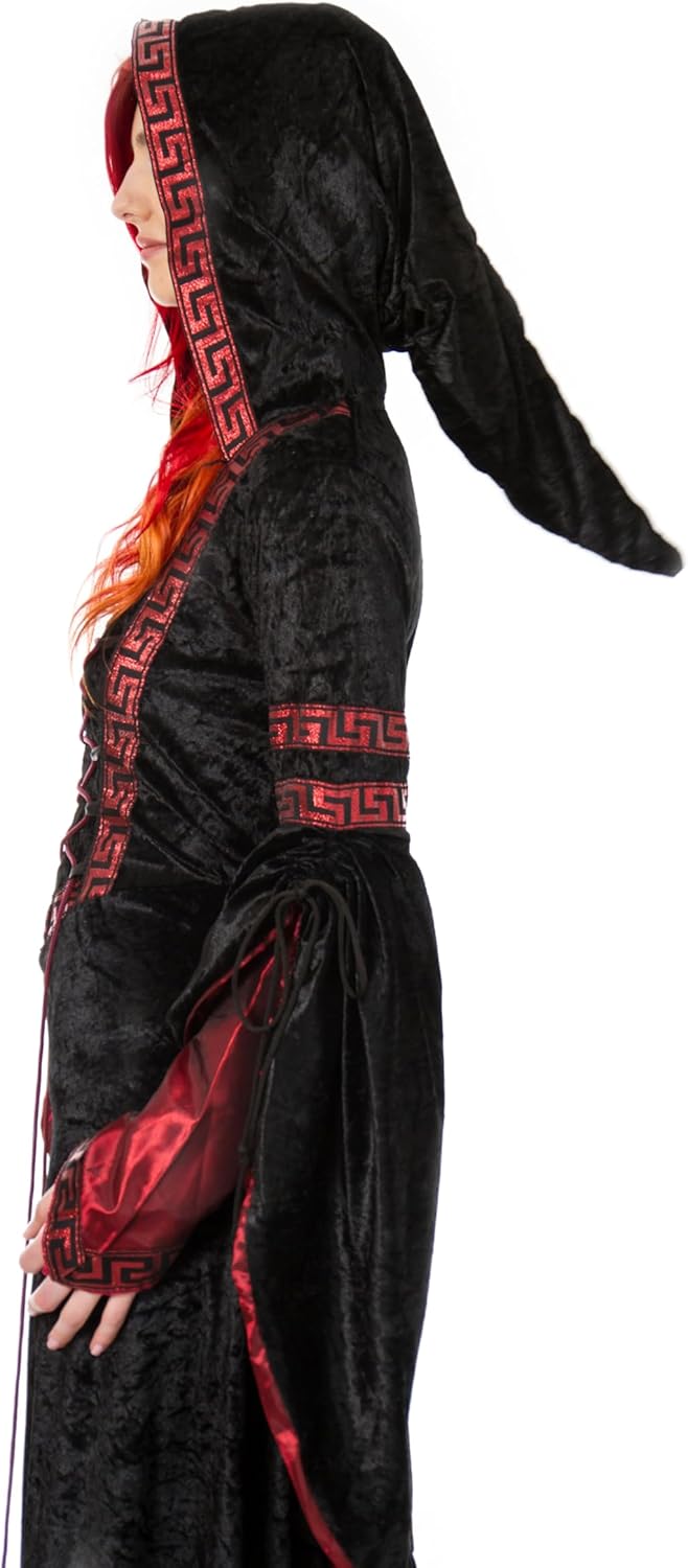 MAYLYNN Vampir Kostüm Gothic Hexe Mittelalter Halloweenkostüm, Doppelgrössen:Gr. M/L ca. 40 42 M-L,