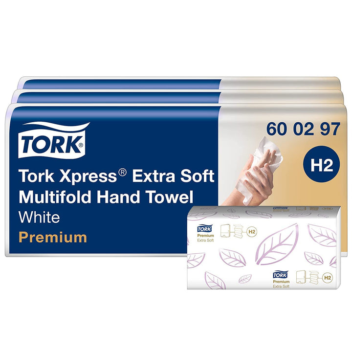 Tork Xpress Multifold-Handtücher Weiss H2, extraweich, 21 × 100 Tücher, 600297 21 x 100 Single, 21 x