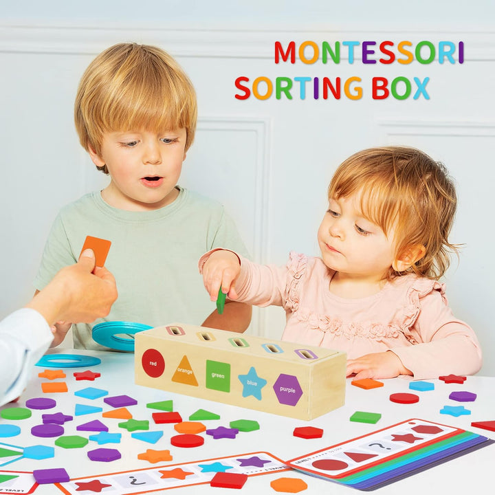 KMTJT Montessori Spielzeug | Farbsortierung & Stapeln Passende Lernsortierspielzeug für Kleinkinder