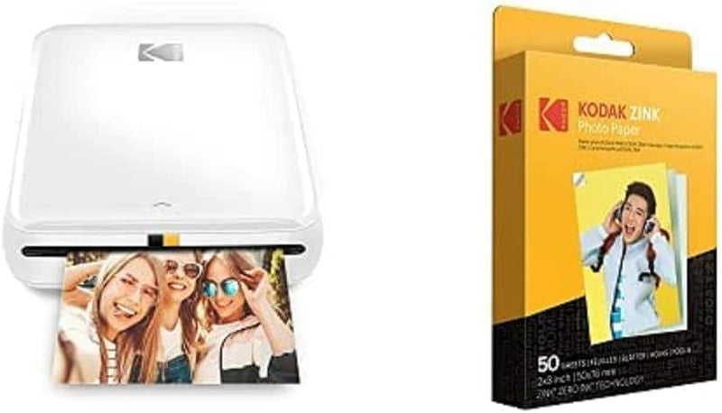 KODAK Step Drucker Drahtloser mobiler Fotodrucker mit Zink-Technologie druckt Zink Photo Paper, 50 x