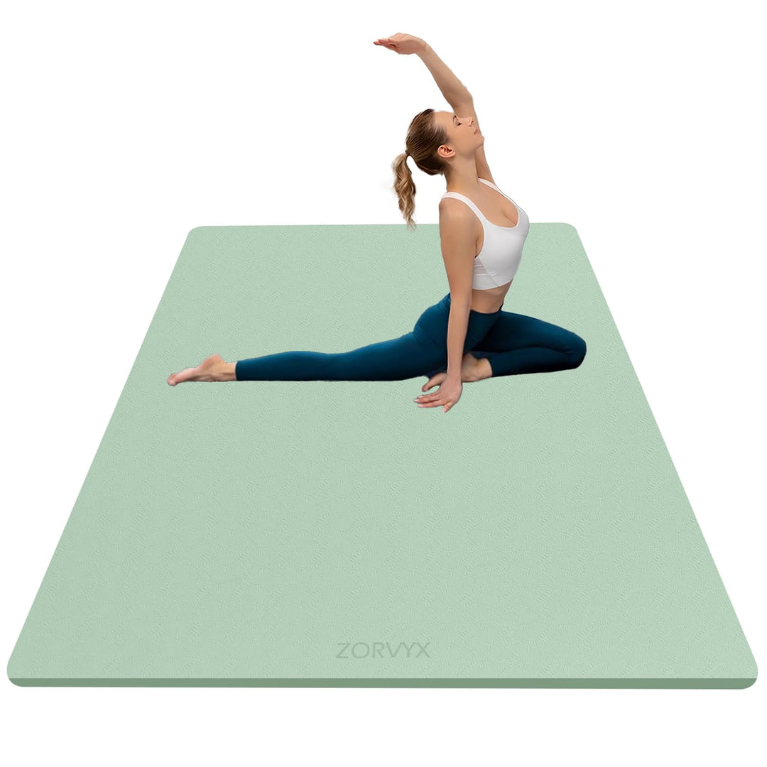 Yogamatte Dicke XXL 200×100cm TPE 10mm Dick Sportmatte Rutschfest Bequem für Zuhause und Freien, Fit