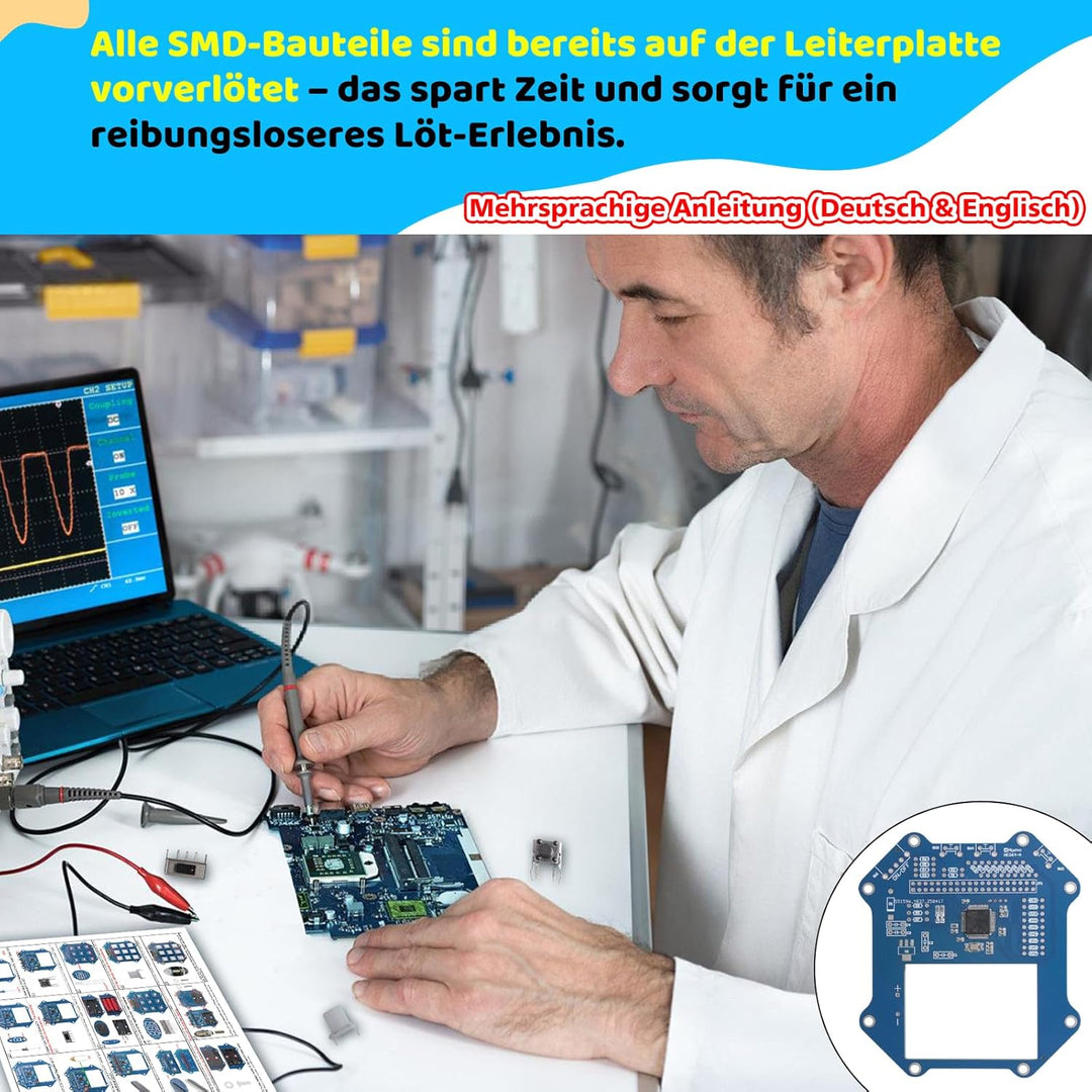 DIY Lötbausatz, 3-in-1 Elektronik Bausätze Mint Elektron Lötprojekt für Studierende und Hobbyelektro