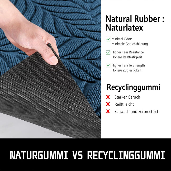 Yimobra Schmutzfangmatte waschbar, 75 x 43 cm, rutschfeste Sauberlaufmatte für draussen – Premium Fu