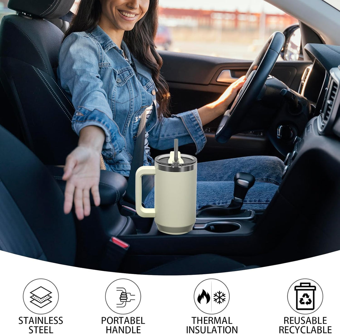 WATERSY 40oz Kaffeebecher to Go Thermobecher Doppelwandiger Edelstahl Vakuum Auslaufsicher Trinkbech