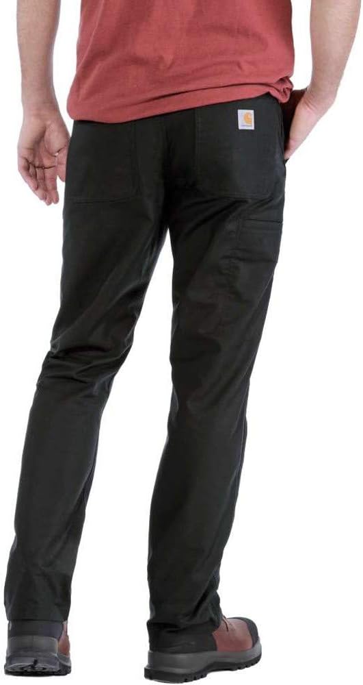 Carhartt Herren Rugged Flex Straight Fit Canvas 5-Pocket Tapered Work Pant 30W / 34L Schwarz, 30W /