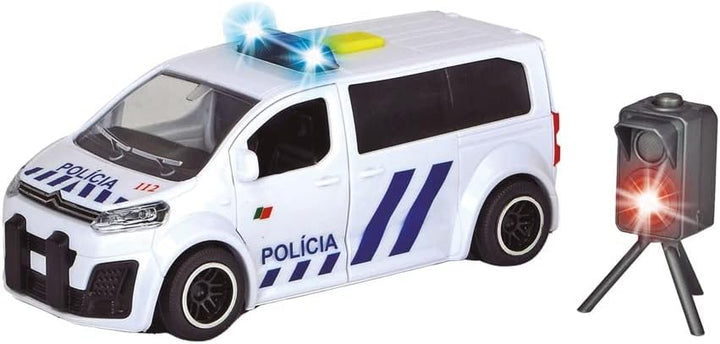Dickie Toys 203713015SI1 Citroën Polizei Portugal PSP Vans, 15 cm, inkl. Radar, Licht und Sound
