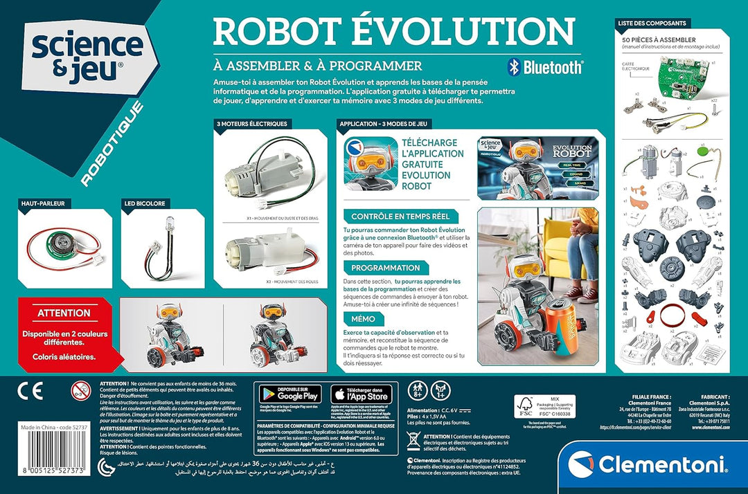Clementoni Roboter Evolution zum Zusammenbauen für Kinder 8+ | Wissenschaft & Spiel – Robotik | Lern