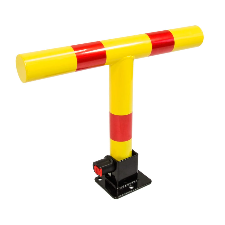 SCHMIDT security tools Parkbarriere klappbar Parkplatzsperre T-Form Schloss Auto Parkplatz-Schranke