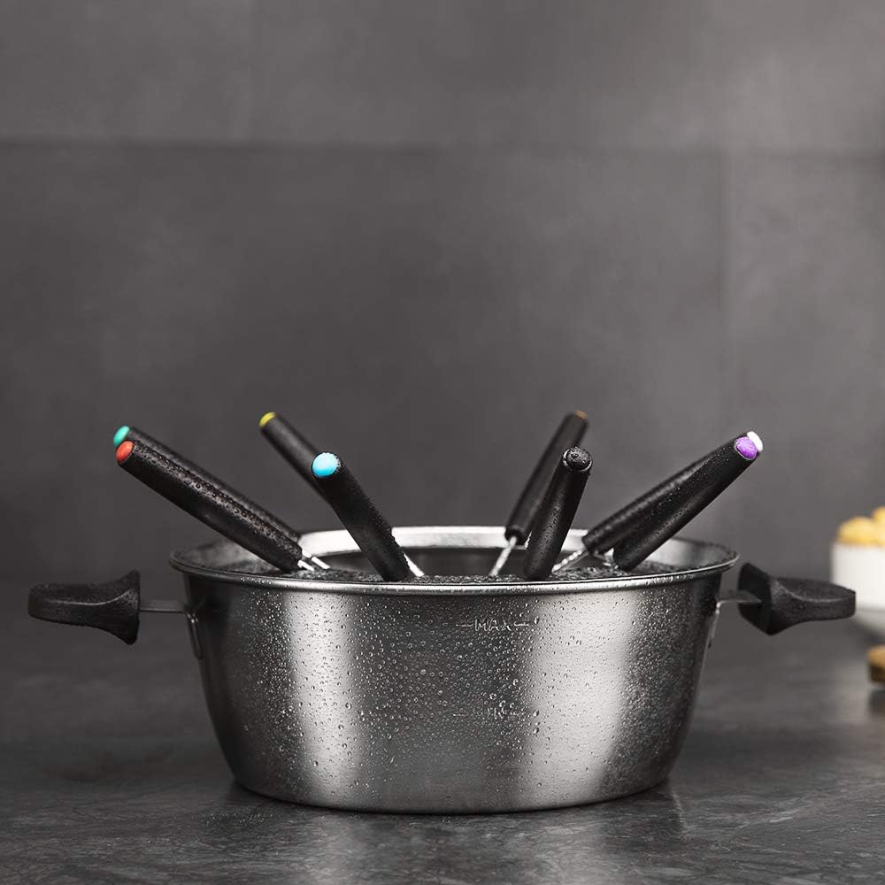 Cecotec electisches FunGourmee Fondue aus rostfreiem Stahl für 8 Personen, einstellbare Temperatur,