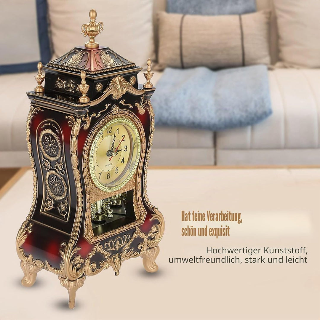 Tischuhr aus Kunststoff Im Vintage-Stil, Tischuhr, Antikes Zuhause, Hotel, Dekorativer Schreibtischw