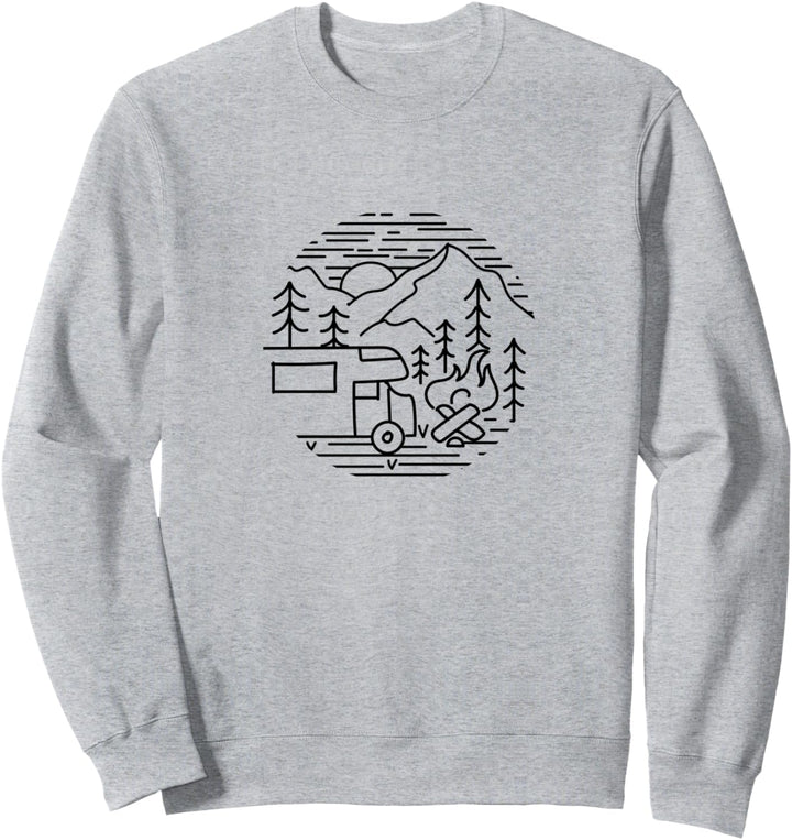 Camping Natur Wildnis Wandern Abenteuer Sweatshirt