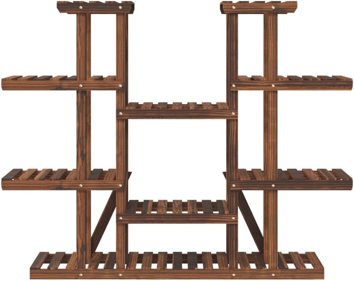 vidaXL Blumenständer 110x25x110,5 cm Massivholz Tanne Ohne Räder/110 x 25 x 110.5 cm Braun, Ohne Räd