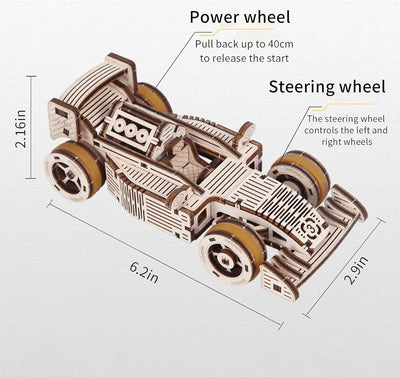 3D Holzpuzzle T902 Auto - Holzpuzzles für Erwachsene - DIY Mechanische Modellbau-Kits Holzbasteln De