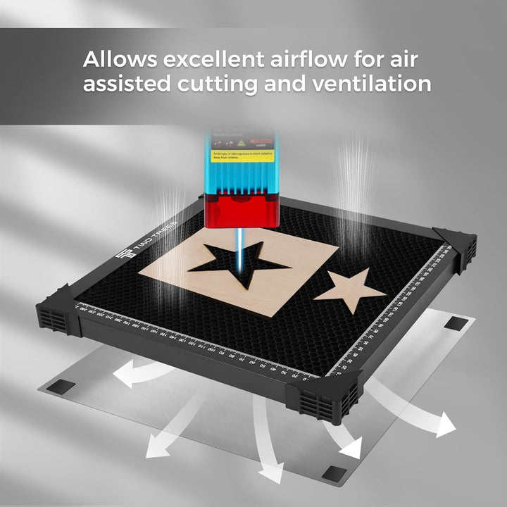 Twotrees Wabentisch 300x300mm Honeycomb Waben Arbeitstisch für Lasergravierer Laser Wabenplatten mit