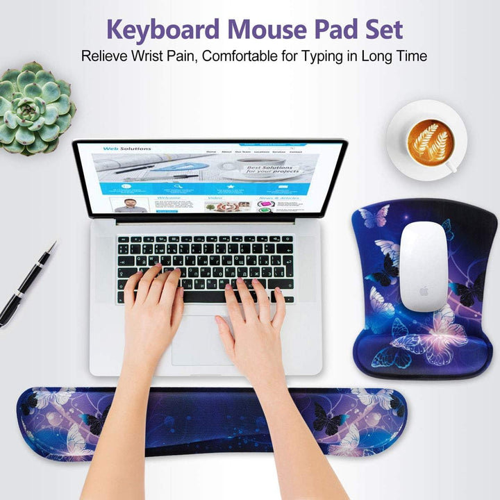 Ergonomisches Mauspad Tastatur Handgelenkauflage, ToLuLu Mausmatte, rutschfeste Mousepad Tastatur Ha