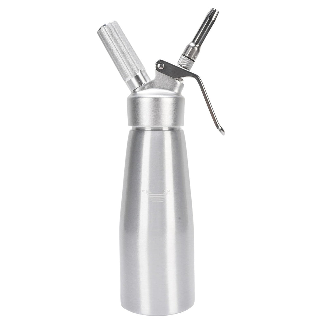 Fockety Professioneller Schlagsahne -Spender, 500 Ml Aluminiumcreme Whipper mit 3 Dekorationsdüsen u