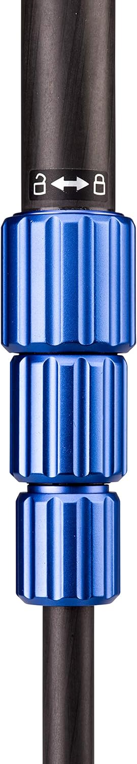 Benro Slim TSL08CN00 Carbon Stativ Kit mit Kugelkopf N00 Schwarz, Blau, Slim